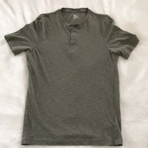 Dark Green Buttoned T Shirt from H&M